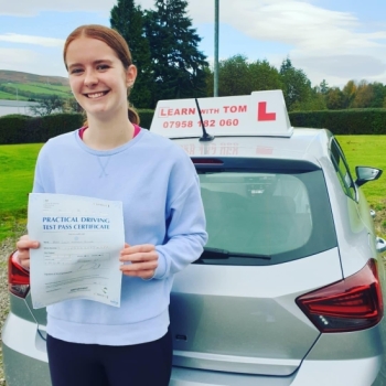 Lucy learned to drive with the help of Graham Macleod