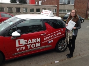 Tom is a great driving instructor who I would happily reccomend to anyone I always enjoyed going out for my lessons every week with Tom When out for my lesson he was a great teacher and very easy to learn from I am extremely pleased with passing my driving test with only 2 driver errors Tom is a nice guy who is patient able to have a laugh and I felt very comfortable learning from him Thank 