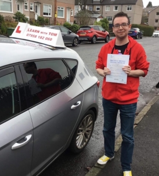 Fraser learner to drive with Tom